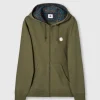 Pretty Green Wonderwall Zip Up Hoody Khaki Hot