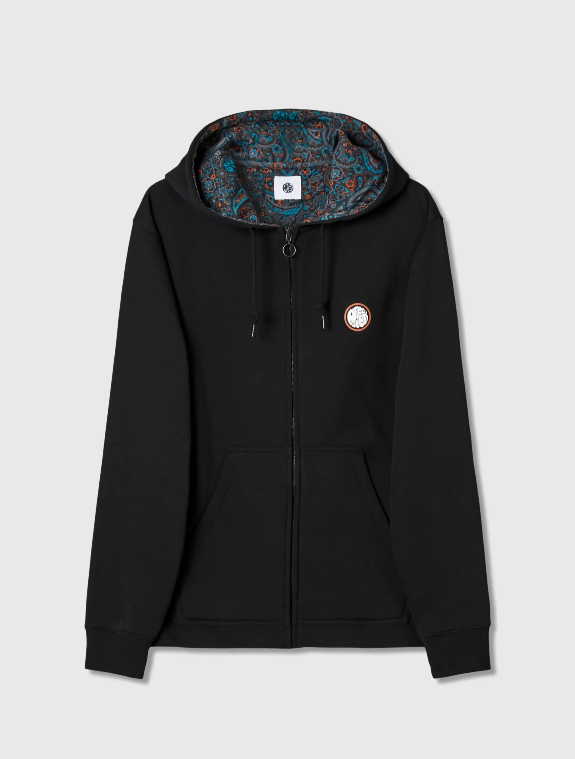 Pretty Green Wonderwall Zip Up Hoody Black Flash Sale