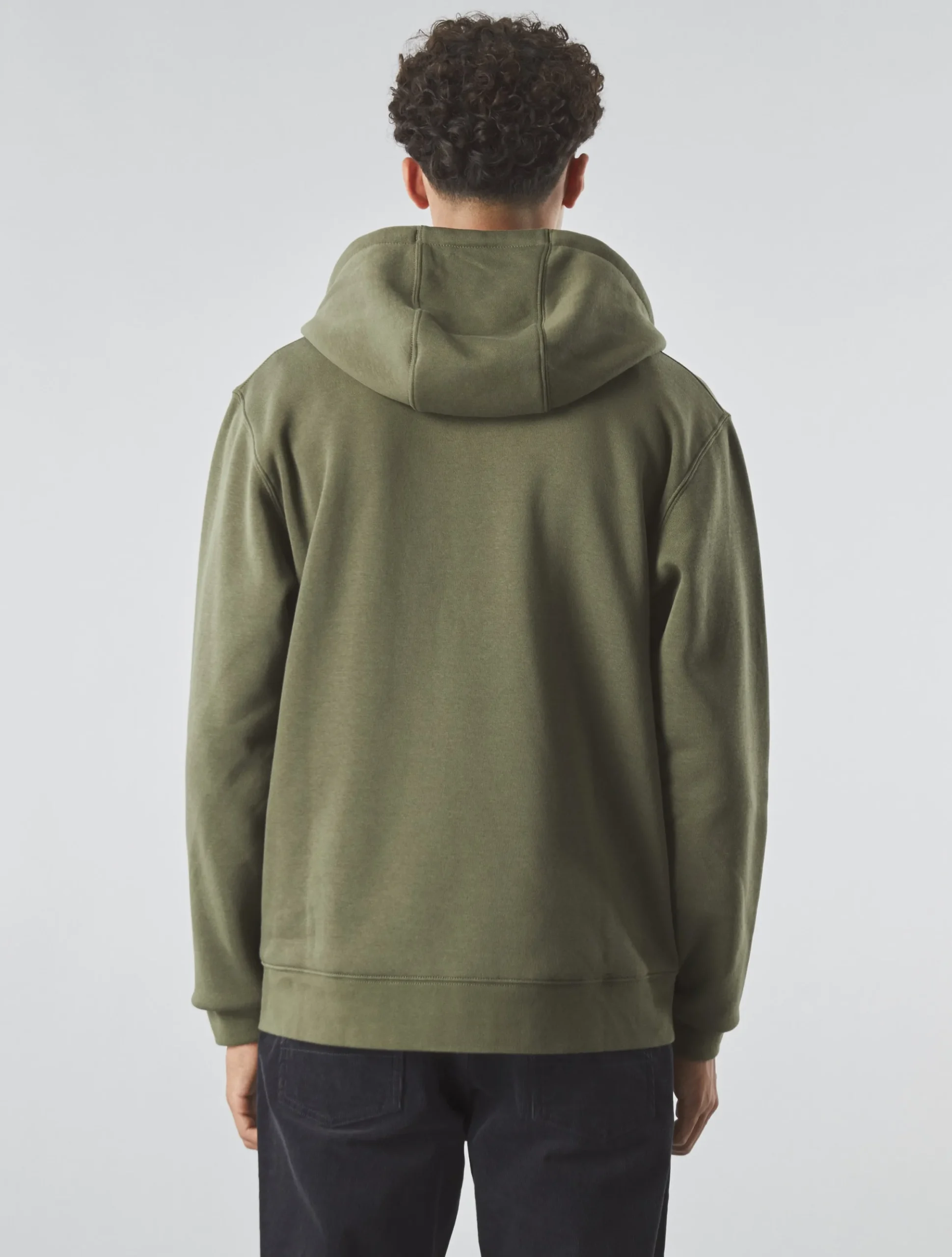 Pretty Green Wonderwall Zip Up Hoody Khaki Hot